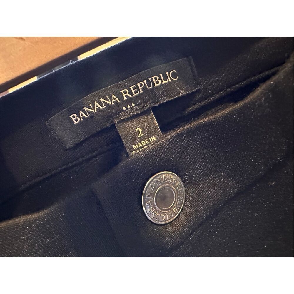 Banana Republic Black Ponte Pants Size 2 NWOT - Picture 3 of 5